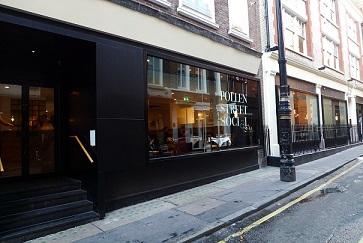 An image of the front of Pollen Street Social, one of the top 10 client entertaining spots in London.