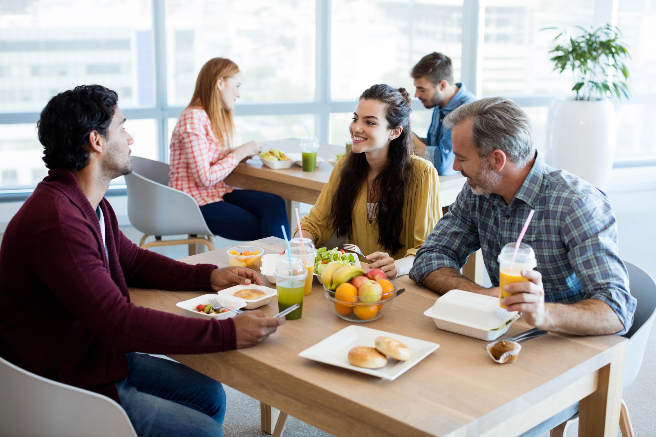employees, temping, lunch, work lunch