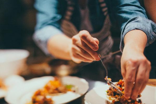 Catering: Preparation of delicious tacos