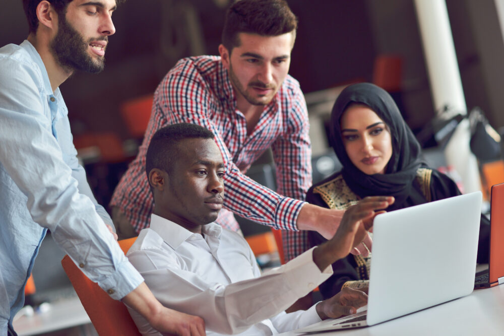 Business people working in team