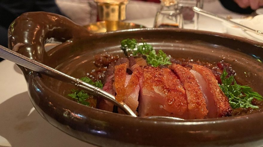 Crispy Pork belly at Park Chinois