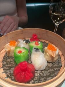 A variety of fish and vegetable dumplings