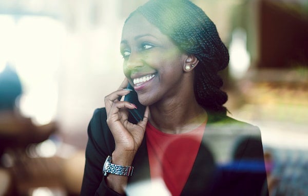 Businesswoman on the phone